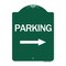Signmission Designer Series Parking W/ Right Arrow, Green & White Aluminum Sign, 18" x 24", GW-1824-24623 A-DES-GW-1824-24623 - alternate 1